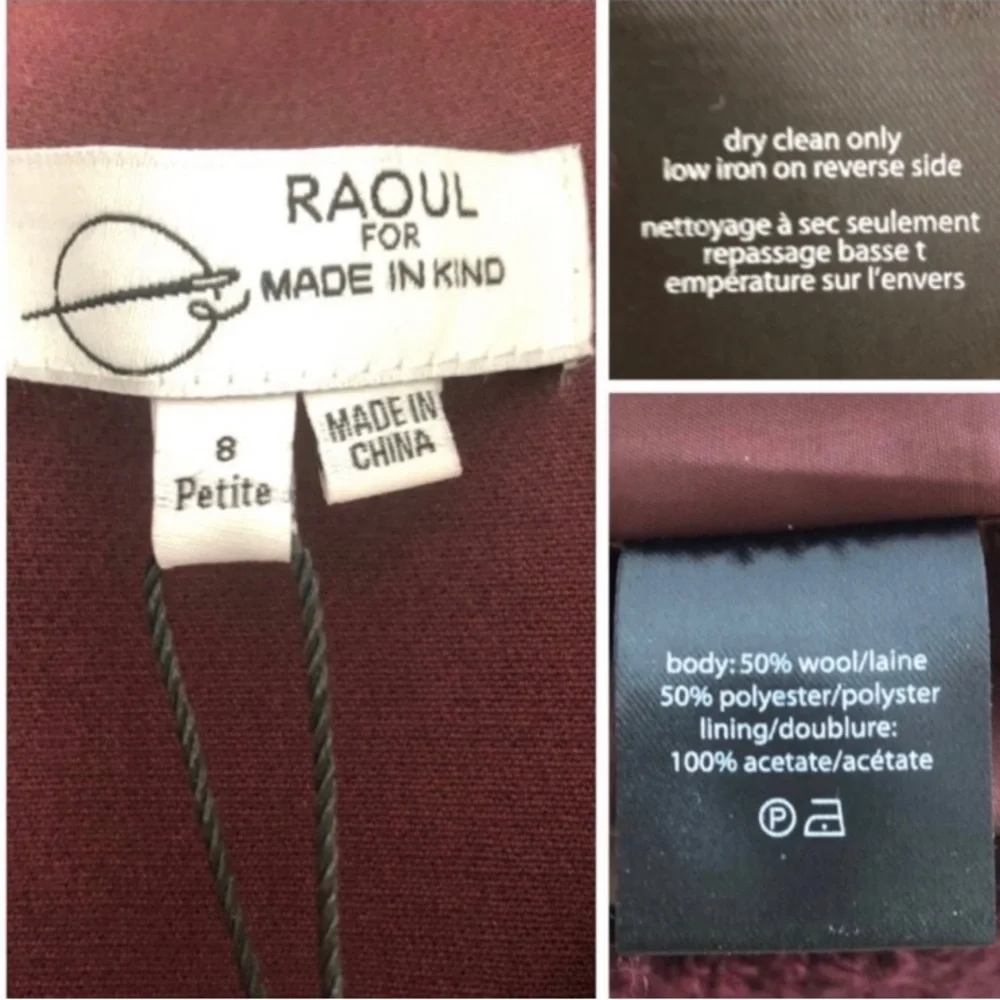 𝅺Anthropologie Raoul for Made in Kind Swing Jacket Coat Size 8P NWT - Picture 9 of 12